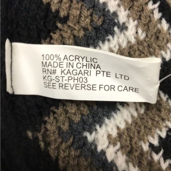 Cruise Club Women’s Boho Ethnic Pull-Over Sweater Poncho, Gray, One Size - Picture 6 of 9